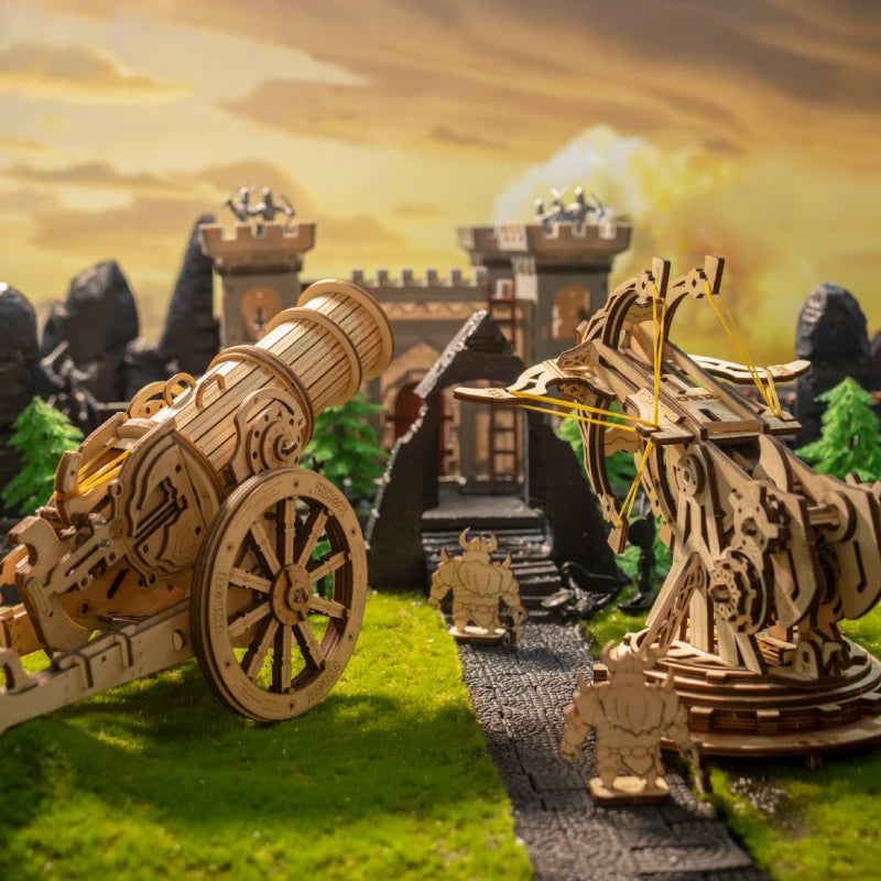 Rowood 3D Puzzles for Adults Teens, DIY Catapult Mechanical Wooden Model Kits to Build, Birthday Choice