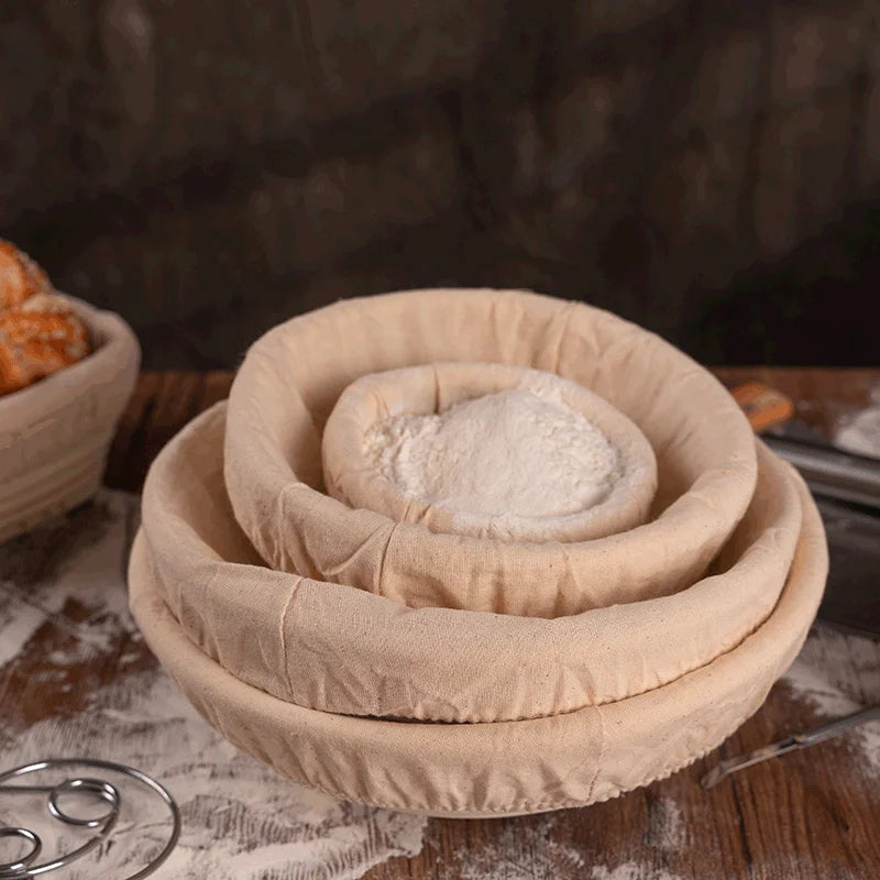 Oval Bread Proofing Basket, Handmade Sourdough Bread Baking Supplies, Banneton Bread Proofing Basket Brotform with Proofing Cloth Liner for Sourdough Bread, Baking