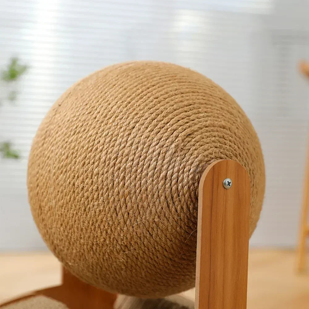 Cat Scratcher Ball Cat Scratching Toy Inclined Scratch Board Sisal Rope Ball for Indoor Cat Kittens Interactive Pet Toys