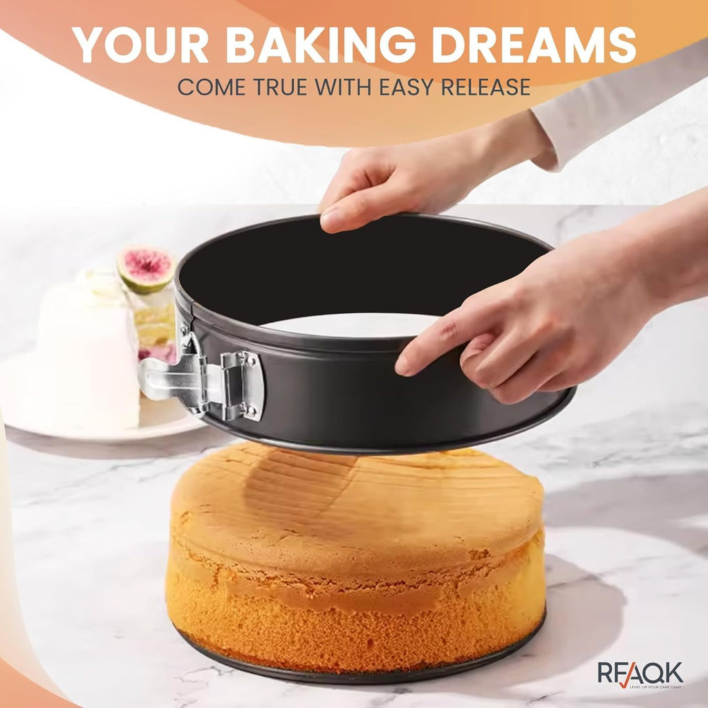 Non-Stick 6 Inch Cake Pan with Removable Bottom - Leakproof Springform Pan with 50Pcs Parchment Papers - Perfect for Cakes, Cheesecakes, and Compatible with 3 Qt Instant Pot - Bonus E-Book