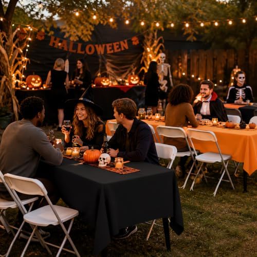 Black Orange Happy Halloween Trick or Treat Banner Paper Fan Balloons & Swirl Streamers Goul Bat Cat Bird Ghost Pumpkin Lantern for Halloween Decorations