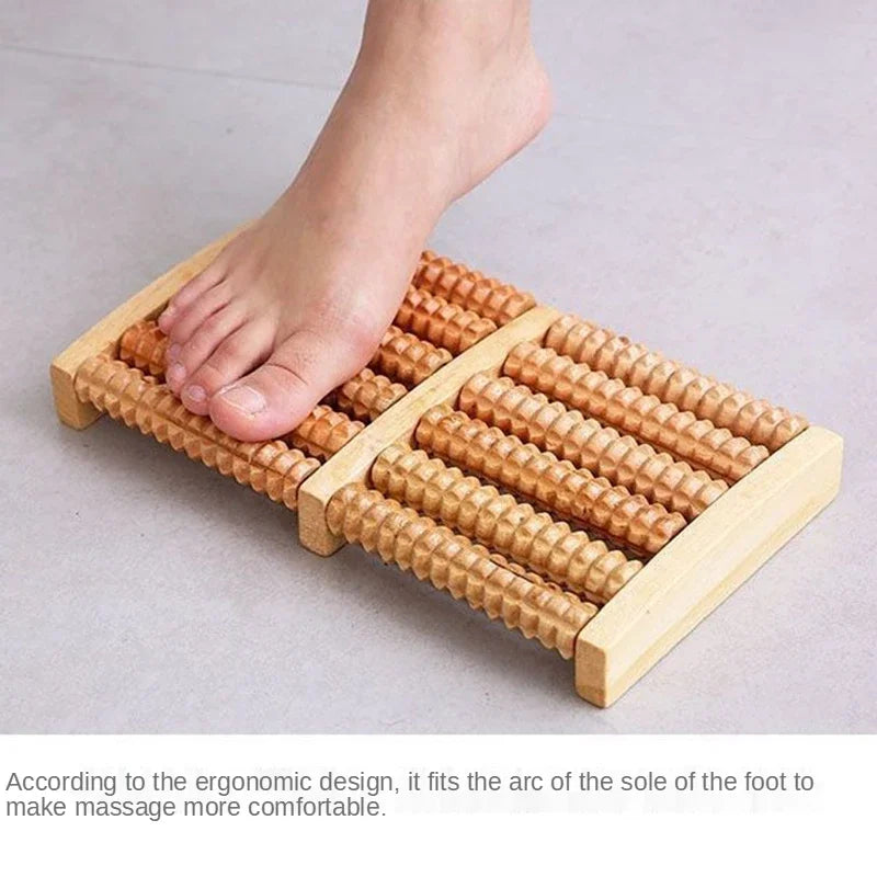 Wooden Foot Massager for Neuropathy, Heel Pain and Targeted Plantar Fasciitis Relief | Deep Tissue and Feet Massage for Relaxation | Reflexology Tool for Planters Facetious Relief