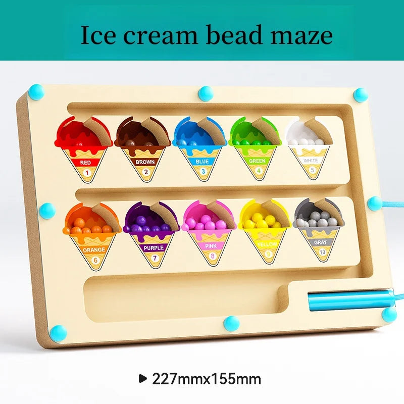 Toys Gifts for 2 3 4 5 Years Old Toddler Girls Boys, Magnetic Color and Number Maze Montessori Toys for 2+ Year Old Kids Birthday Learning Quiet Travel Toy