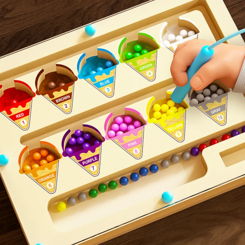Toys Gifts for 2 3 4 5 Years Old Toddler Girls Boys, Magnetic Color and Number Maze Montessori Toys for 2+ Year Old Kids Birthday Learning Quiet Travel Toy