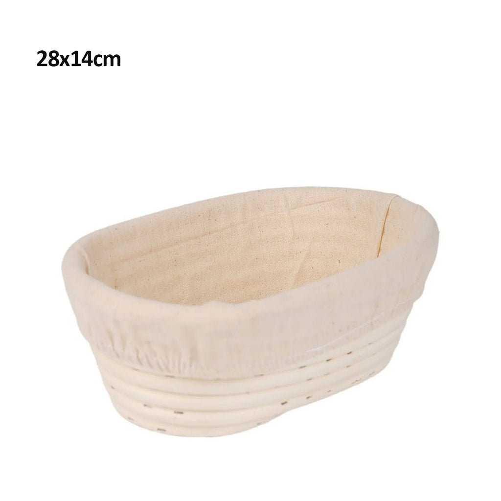 Oval Bread Proofing Basket, Handmade Sourdough Bread Baking Supplies, Banneton Bread Proofing Basket Brotform with Proofing Cloth Liner for Sourdough Bread, Baking